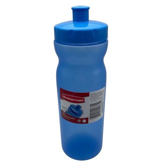 Vintage 2006 Rubbermaid Blue 24 Oz Water Bottle 1C16-2 with Ergonomic Grip - Picture 1 of 5